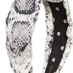 LELE SADOUGHI Silk Python Print Knotted Headband
